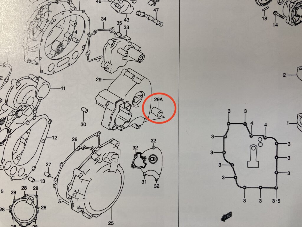 スプロケットカバーのプロテクター